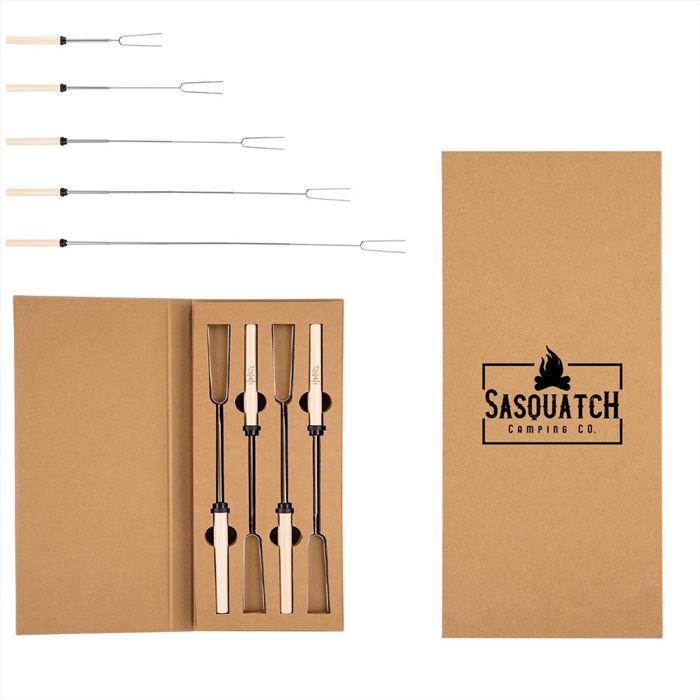 HH75097 Hot Dogs & S'Mores Skewer Set With Custom Imprint